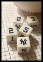 Dice : Dice - Game Dice - Yahtzee - New York Yankees Edition by USAopoly and Hasbro 2008 - Ebay July 2011